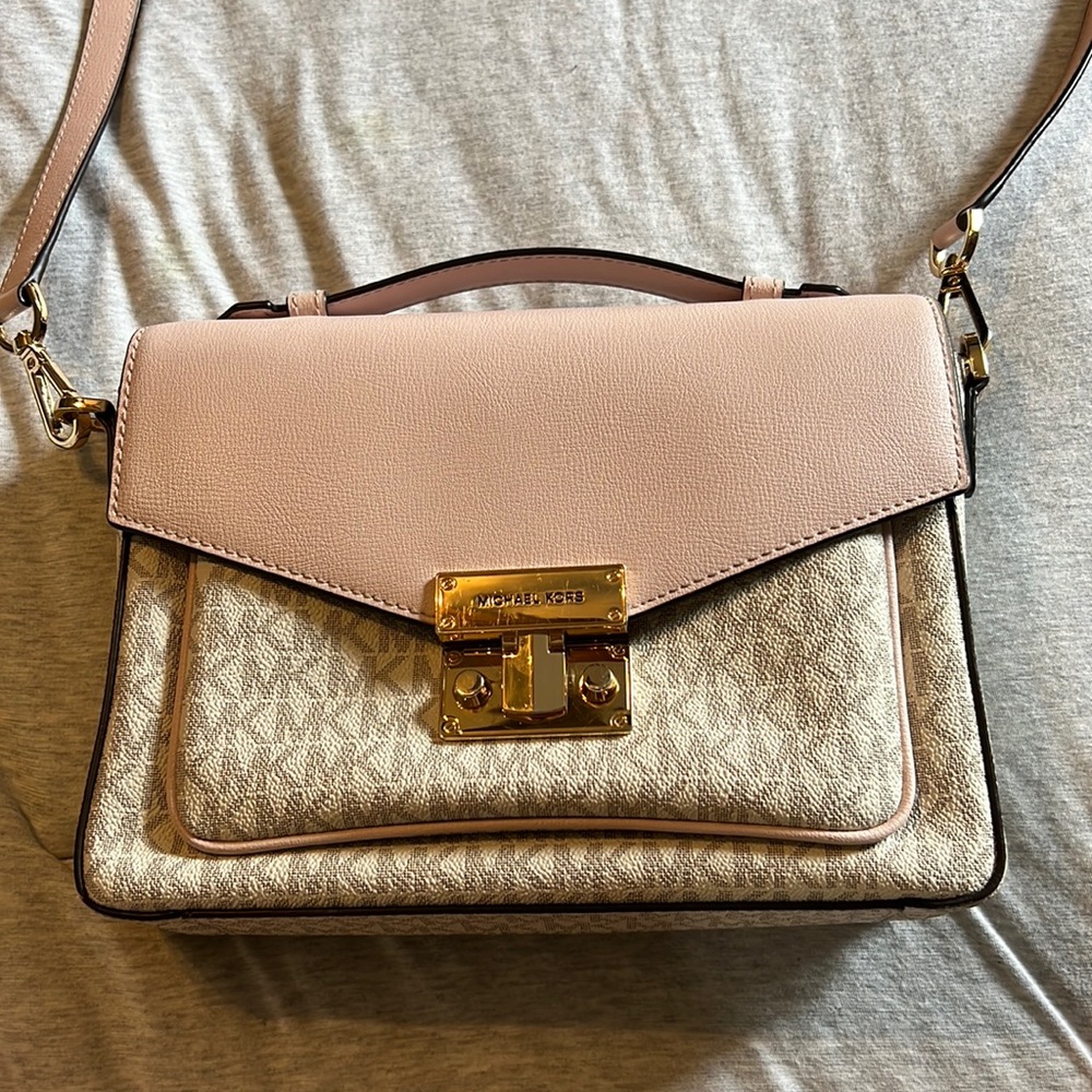 MK Rose Top Handle Medium Messenger Crossbody